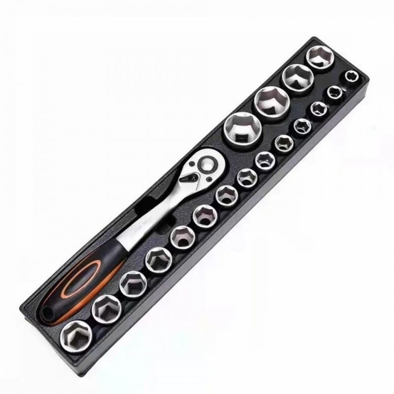 FiK85件套汽修套组NFI大工三层工具一箱加厚套筒全套整套具箱多层