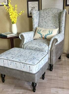 美式单乡村拼复古MPI风格家具布设计老人沙发虎椅休闲椅