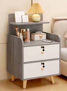 床柜柜卧室家物用简约现代EOF简易收纳带锁储物小型头置架卧室迷