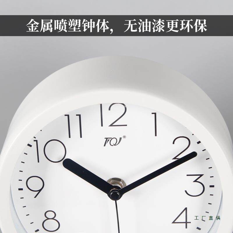 式简约床台头创意座钟家用台坐F96SJT6S钟静音桌钟时尚台面摆件钟