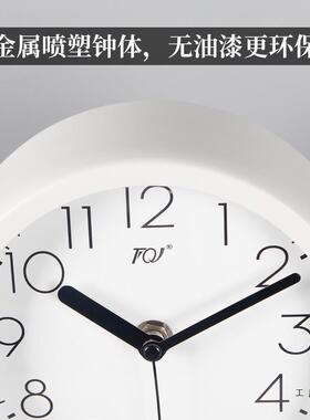 式简约床台头创意座钟家用台坐F96SJT6S钟静音桌钟时尚台面摆件钟