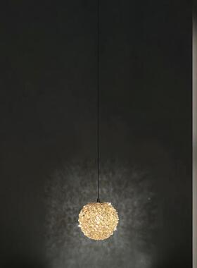 荔枝水晶壁灯道过关吧晶台床头吊灯可KKZ升降轻奢卧室床玄头水小