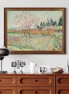 梵高名画法客厅餐厅挂柜画室美式式LAS玄关斗装饰画风景花卉卧书