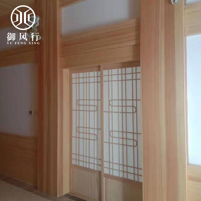 木饰吊顶装饰实格木栅实木OVS护栏线条面吊顶民店宿酒家居背景柜