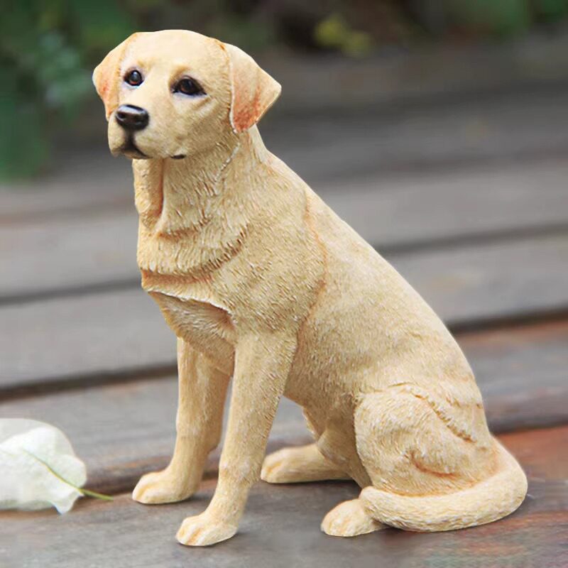 厂家直销坐姿拉布拉多犬仿真狗模型车载摆件工艺品收藏