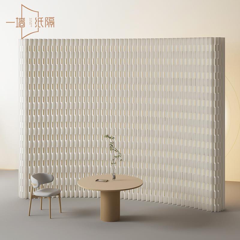 屏风隔断动tb-76390间风琴纸墙折叠移挡板展厅活动隔挡直播分房间
