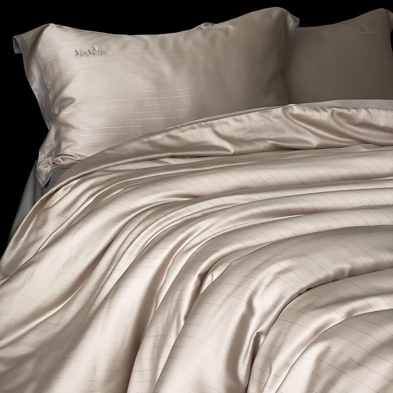 6丝0S隐.YFV轻奢莱赛尔天四件套夏季冰丝凉感裸睡18丝m被套.床上