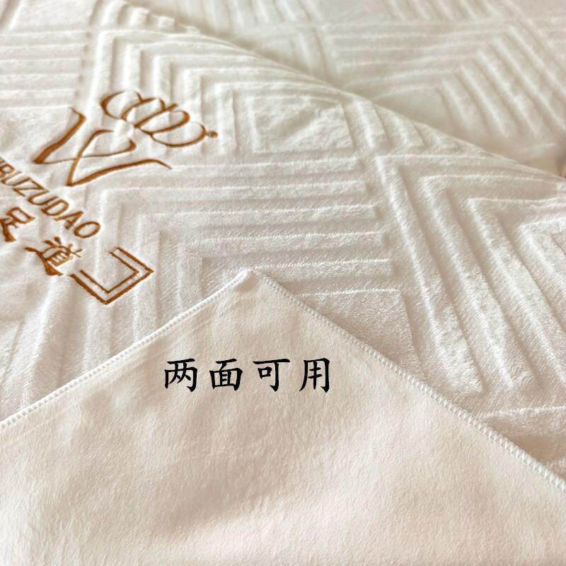剪巾格双面垫绒足浴沙发四件套摩沐足按椅床单足疗店沙发防WFB滑