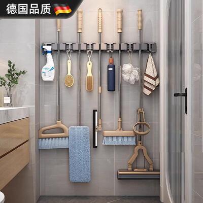 拖把扫把YFM固定壁挂打孔卫收架纳拖把挂钩间卡扣生夹挂夹免包邮