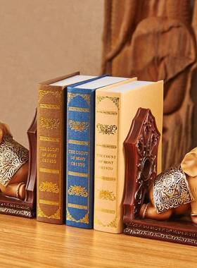 泰式书家居工艺大象摆件书桌品装饰书档房书立品GEM书靠书夹书立