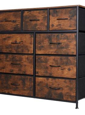 室收纳家用卧多层落柜地大纳容量置物柜简易多功能收抽XSO屉式收