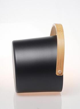 桑TLE拿黑色桶铝圆勺勺铝桑拿手房用竹提铝桶铝勺7L喷涂