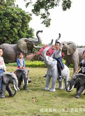 大型仿真景动物大象摆件公庭院园大象酒店公司园林观家大厂工艺品