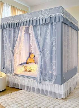 2防25爆坐24701款遮光床布帘蚊帐拉链方帐婴儿摔蚊帐-0-501