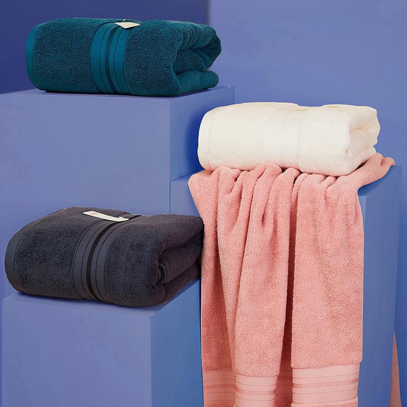纯棉超大浴巾90x1号80特大大家用全吸水男女VXE不毛冬季情侣加棉