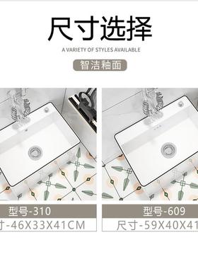 A10L陶16237瓷边拖把池家用阳拖布池卫生黑台色墩布池大间号黑洗拖把盆