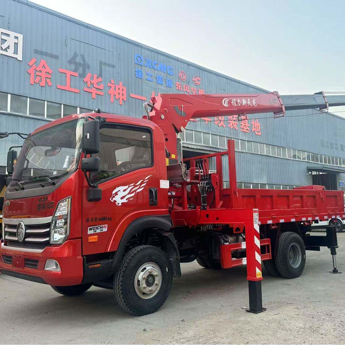 厂家报价全新5吨6吨7吨蓝牌随车吊多功能随车起重运输车可出口中