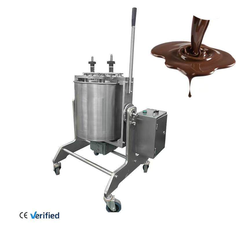 商用可倾斜巧克力石磨机全自动不锈钢可可豆研磨机巧克力酱精磨