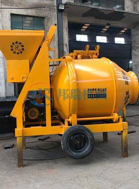 J砂ZC320工IXJ型全自混动凝土搅拌机地用浆混合料翻斗爬斗滚筒搅