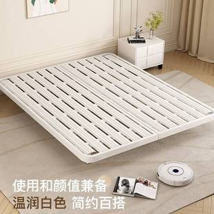 日式简约无床头悬浮床架子家用铁艺床排骨架加厚单人双人铁架子床