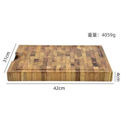 现货亚马立板拼柚木菜板实逊耐用何砧水几槽不锈钢提W21212手切菜