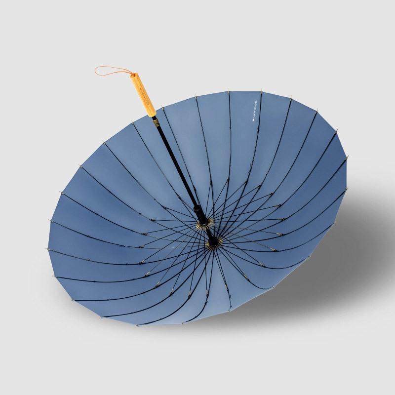 24骨复古简约长风柄抗雨伞BVR纤维直骨大伞面男女双人超大柄雨伞