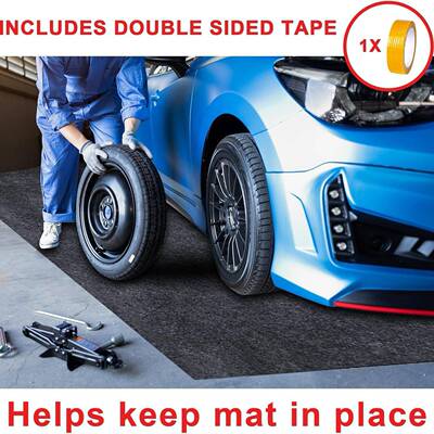 17X79FT车库地垫溢油垫吸油垫橡垫车库地板水AXI可重胶.复使用防