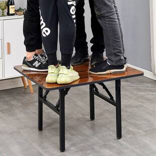 正方形地桌折叠桌吃饭家用餐桌饭桌出租屋小户型圆桌摆摊便携矮桌