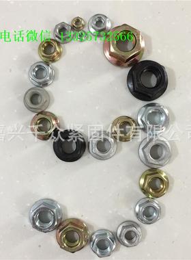 Q324六角法兰盘螺母8级10级12级现货镀锌发黑