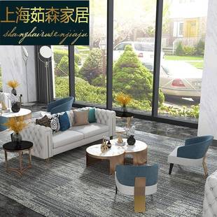 美式 科技部布现代简约客厅2022布艺27度家居 轻奢沙发小户型网红款