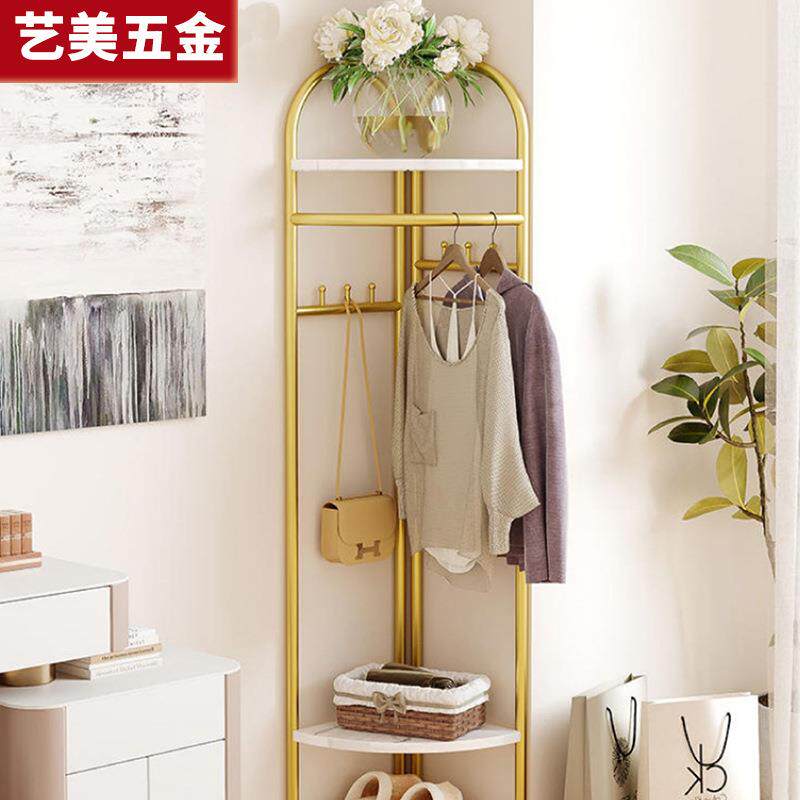 转角衣帽架折叠卧室衣架落地网红家用客厅创意拐角立式挂衣服架子