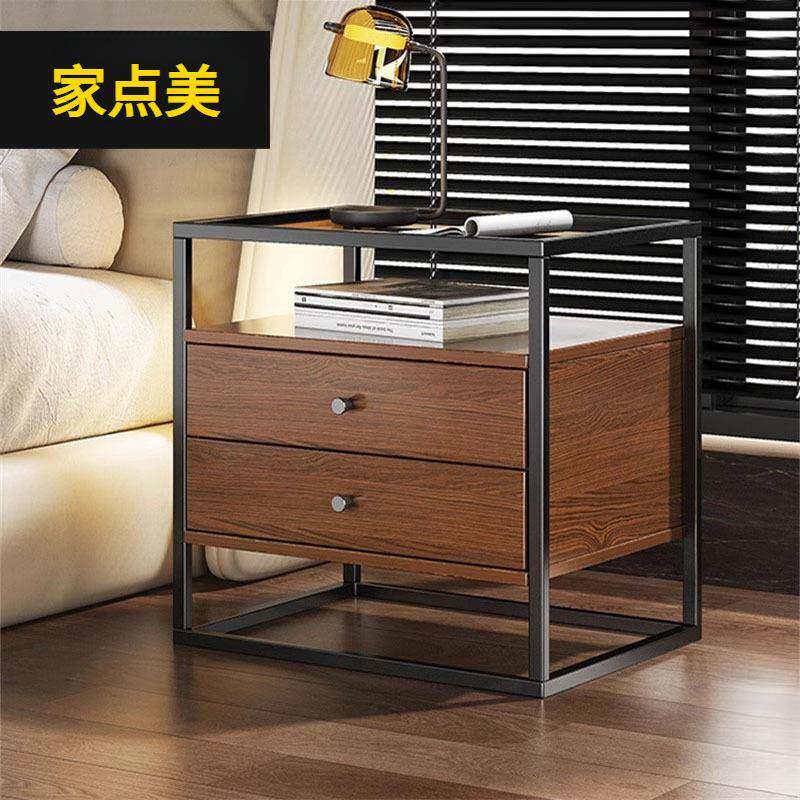 意式沙发边几家用加固小型置物架床头柜轻奢卧室收纳新款床边柜子