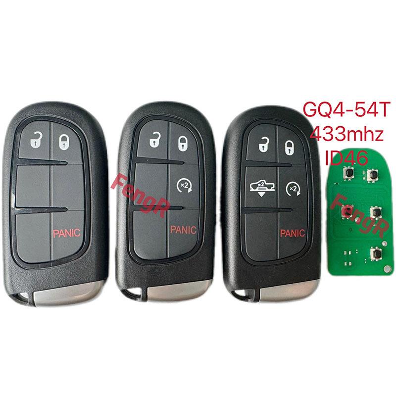 适用于2/3/4+1键道奇RAM智能遥控汽车钥匙46芯片433频率GQ4-54T