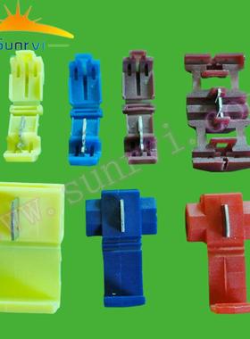 免剥线快速接头KW3红色快速破线连接器0.5-1平方毫米线接线端子