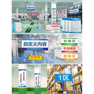 工厂安全生产标识牌车浔雅轩间现场理5s6企s7s8s标语业文化墙贴仓
