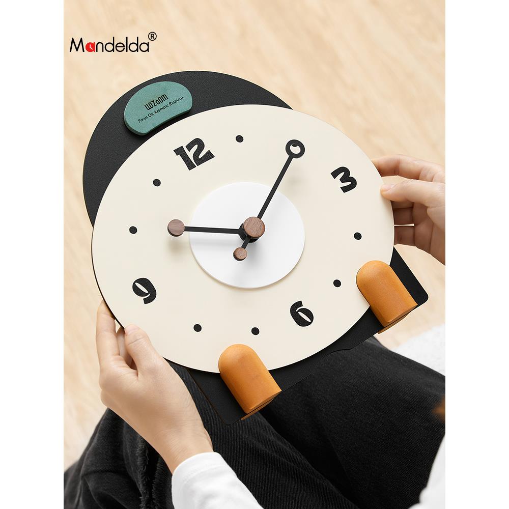 Ma办ndlda家居客厅座钟公桌摆件玄关电面视柜TYOS190 e酒柜台钟轻