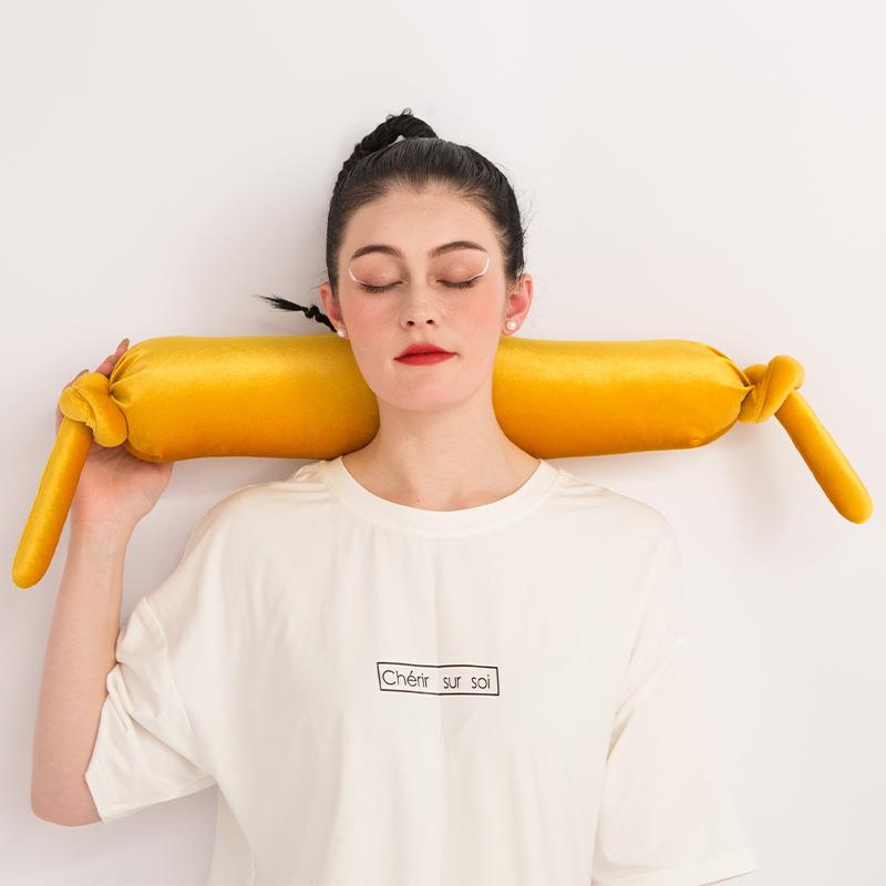 旅行U型枕长枕条可折形叠靠枕办公室便携午颈66767726枕睡颗粒脖