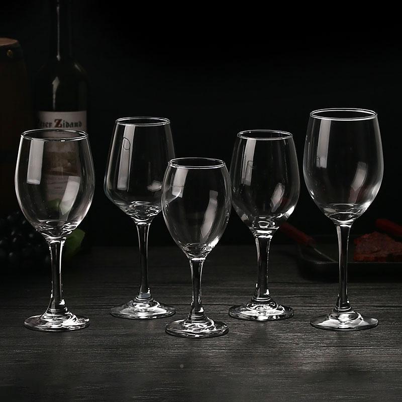 创意小红酒杯高用脚杯饭店酒店家二白酒杯加厚玻188璃酒葡两萄杯