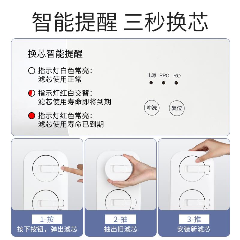 80大0G反渗透净水器家用房OR纯水机自来水过滤800G一体器流厨量双