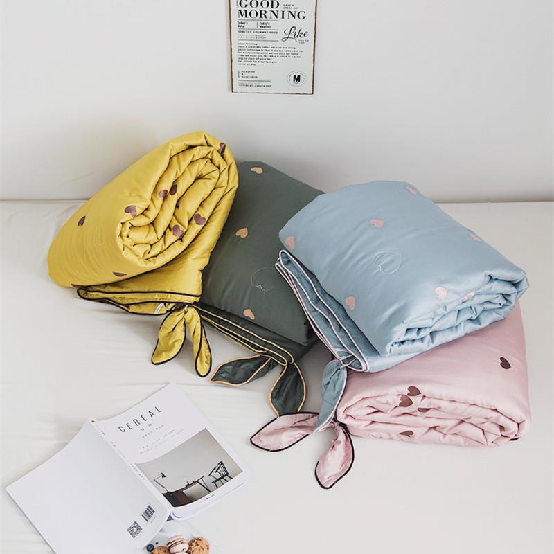 40支冰双面丝夏凉夏被空调被双天DFY人单人丝被芯夏天季薄被子可