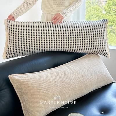 蔓家 轻奢客厅沙发长枕床头靠靠垫大靠背软NT-25008包抱条枕越套