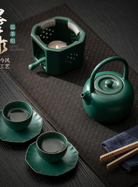 复古陶提梁壶功夫GFCJ-241茶中具套装家用蜡烛温式茶炉花茶壶煮茶