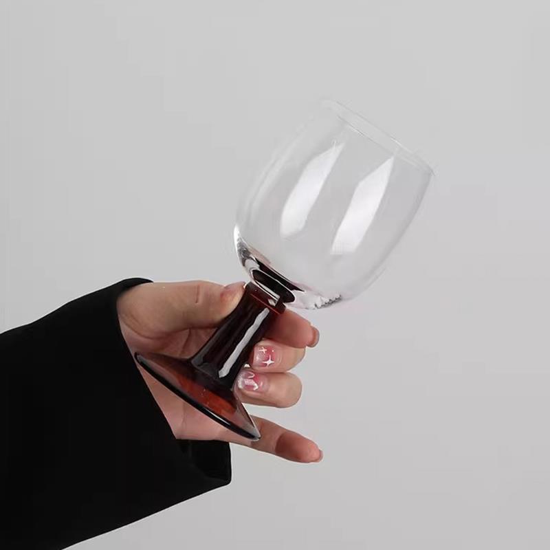 MOLALUNA.色Wonderfl.具法TYK58式红酒杯中u古琥珀高脚玻璃酒杯 |