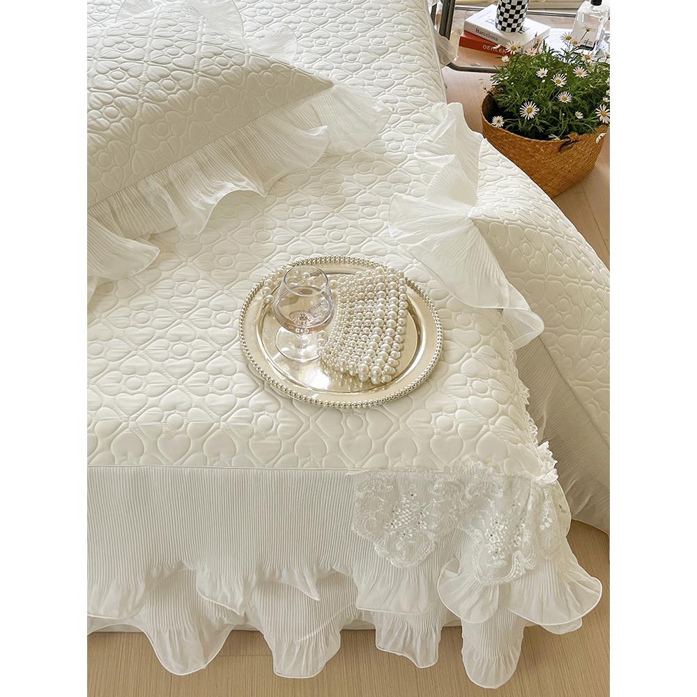 仙女床裙FRC乳胶凉三席套公主凉丝感冰空件调席子夏季可折叠水洗