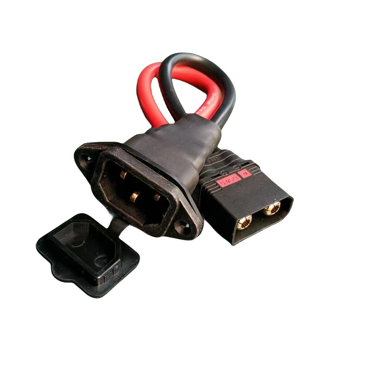 电动品车XCC充电线接线QS接8公头口转字口公头电池插头连接转线