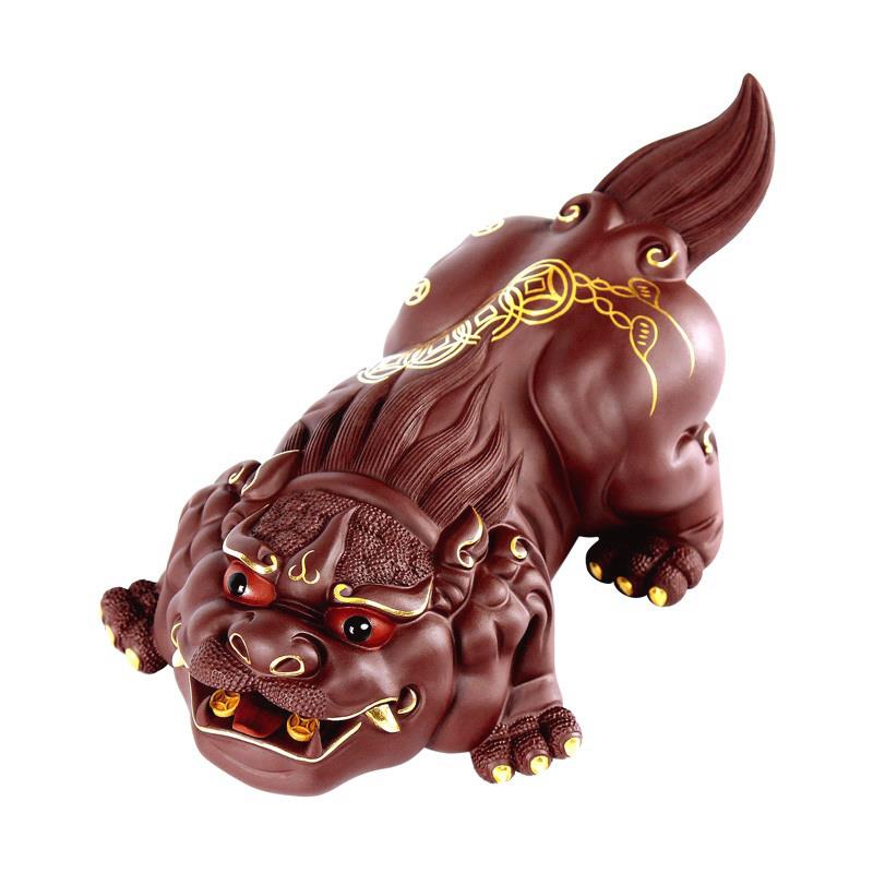 创具意紫茶宠茶茶桌招财貔貅茶玩摆件金蟾UIT盘砂茶台茶个性变色