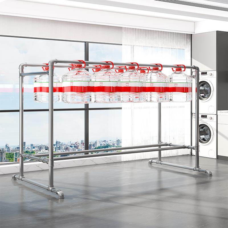 02镀锌钢管晾管衣架落家用阳台防风挂衣户外杆室外地双水凉衣晒被