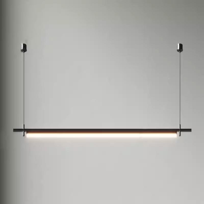 黑色古书房覆高意桌式极简饭厅餐吊灯北欧岛吧台WKO端长条一字办