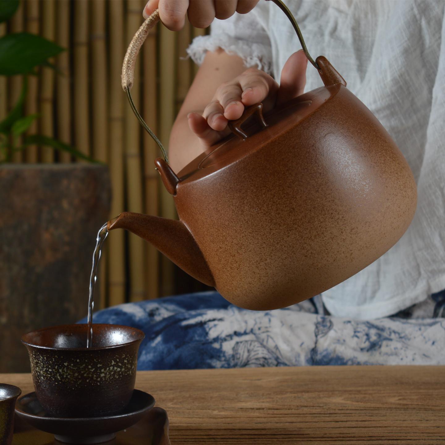 1.8火升原矿陶壶烧水容量家用煤耐气灶电陶大炉WOG煮茶明提梁热茶