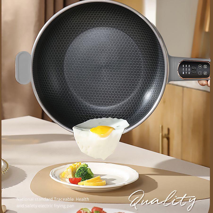 国梅德菲不锈钢电德炒电炒锅锅特不无粘锅家用多功能电煮锅涂层一